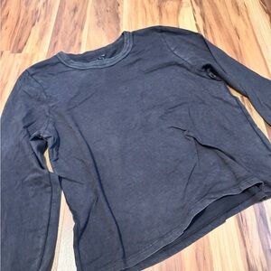 American Eagle | Cropped Gray Long Sleeve Tee